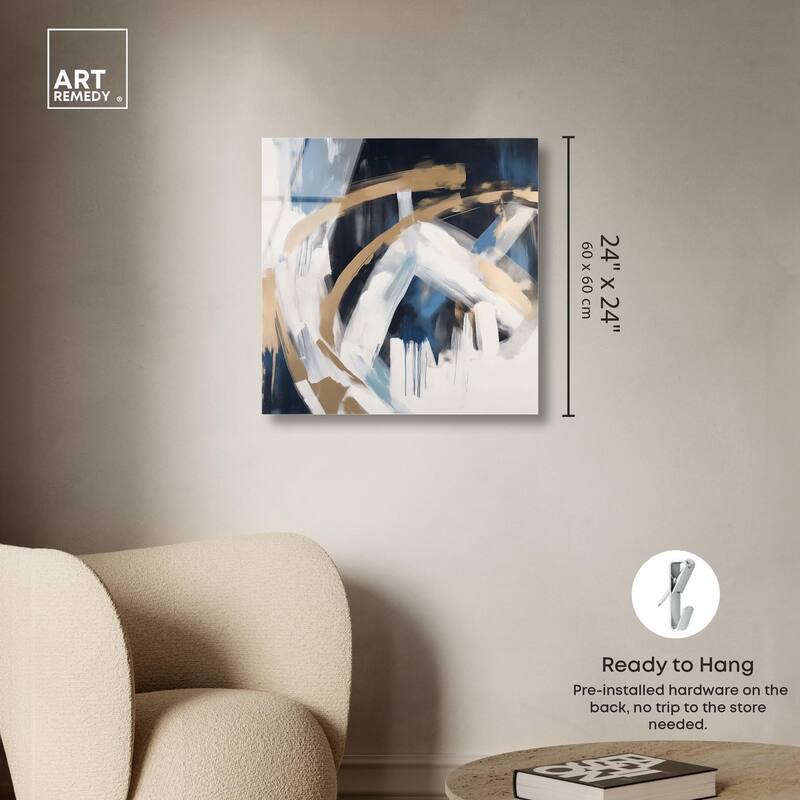 Golden Vortex II Acrylic by Art Remedy, Ready to Hang