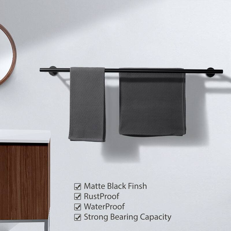 WOWOW Wall Mounted Stainless Steel Double Towel Bar