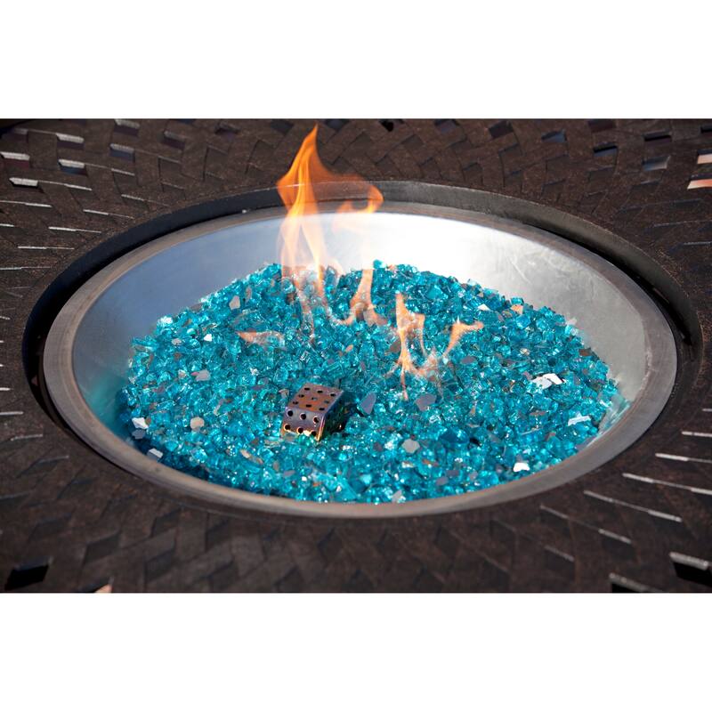 Bahama Blue Reflective Fire Glass