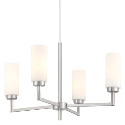 Bellevue SHCH83096 4 Light 26" Wide Chandelier with Opal Glass Shades