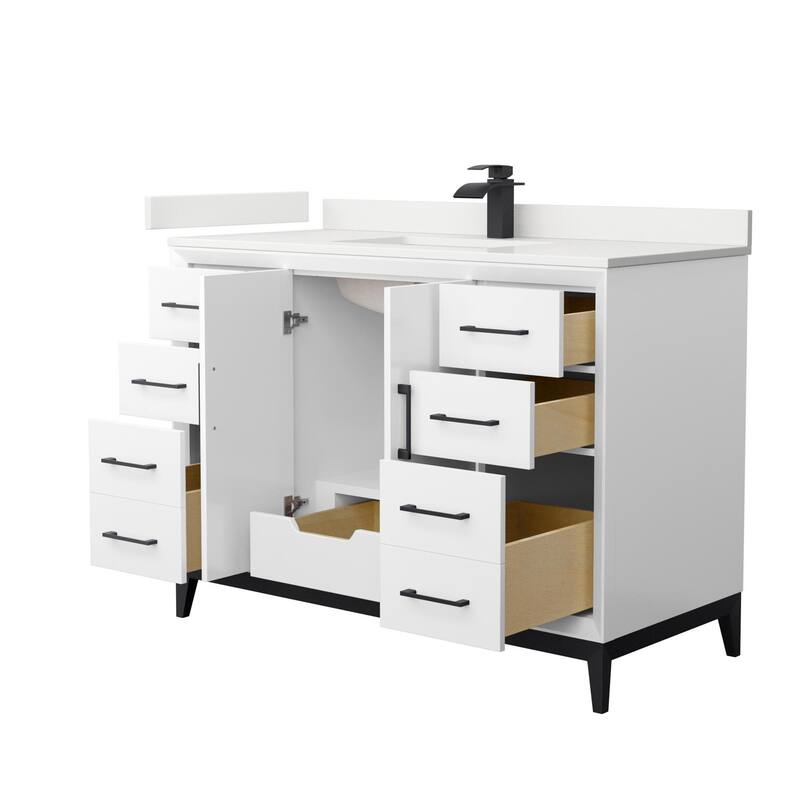 Wyndham Collection WCH818148S-QTZ-UNSMXX Amici 48" Free Standing