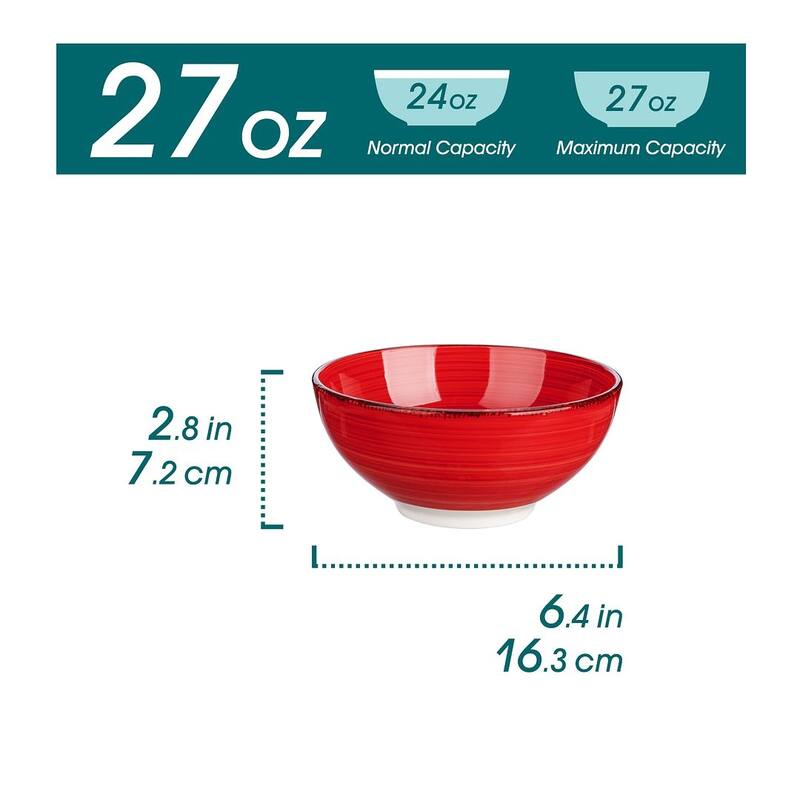 vancasso Bonita Sturdy Stoneware 6-Piece Bowls Set