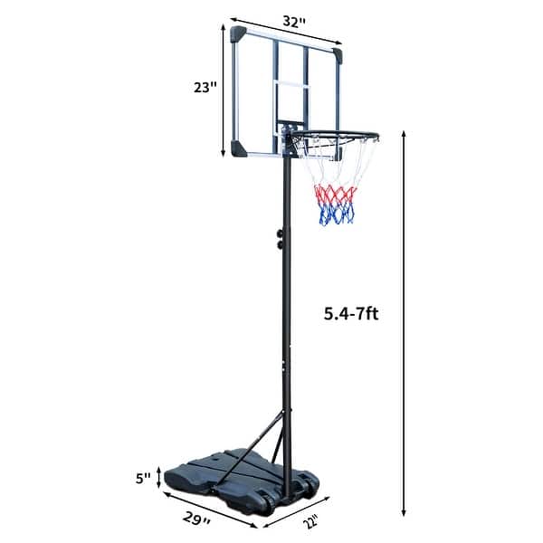 dimension image slide 1 of 3, Portable Basketball Hoop Stand Wheels