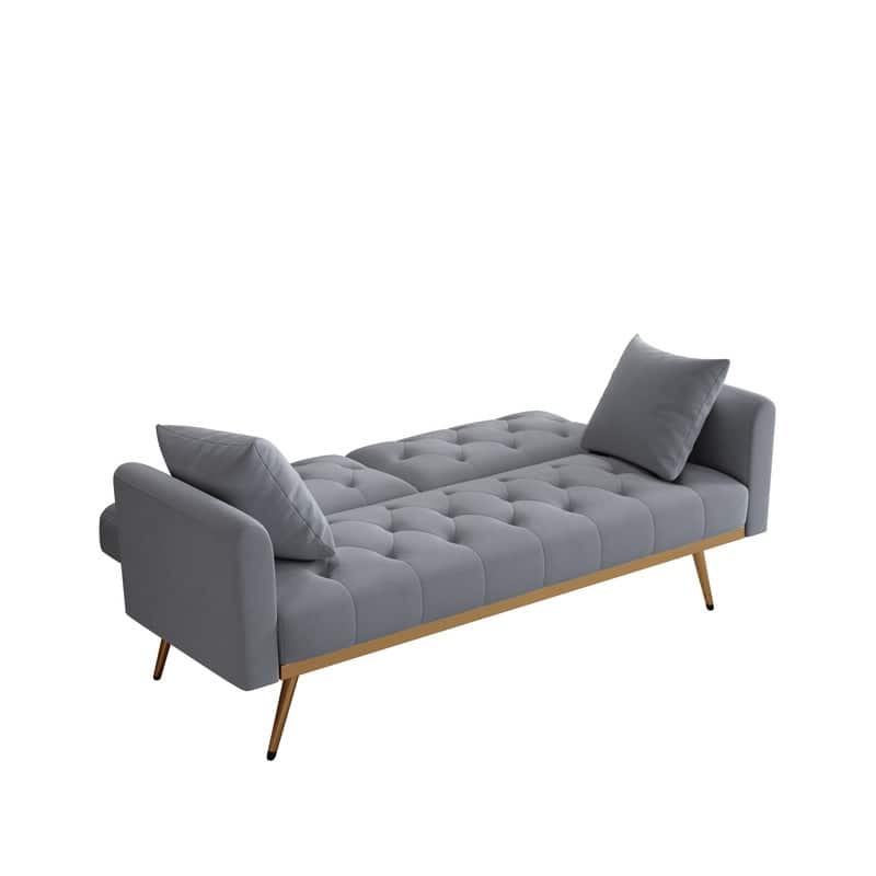 68.30" Velvet double sofa bed in five stylish colors
