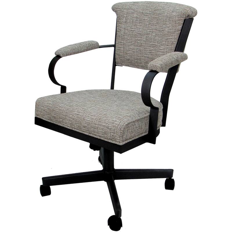 Miami Swivel Metal Caster Chair on Reading Base - 18" High Seat
