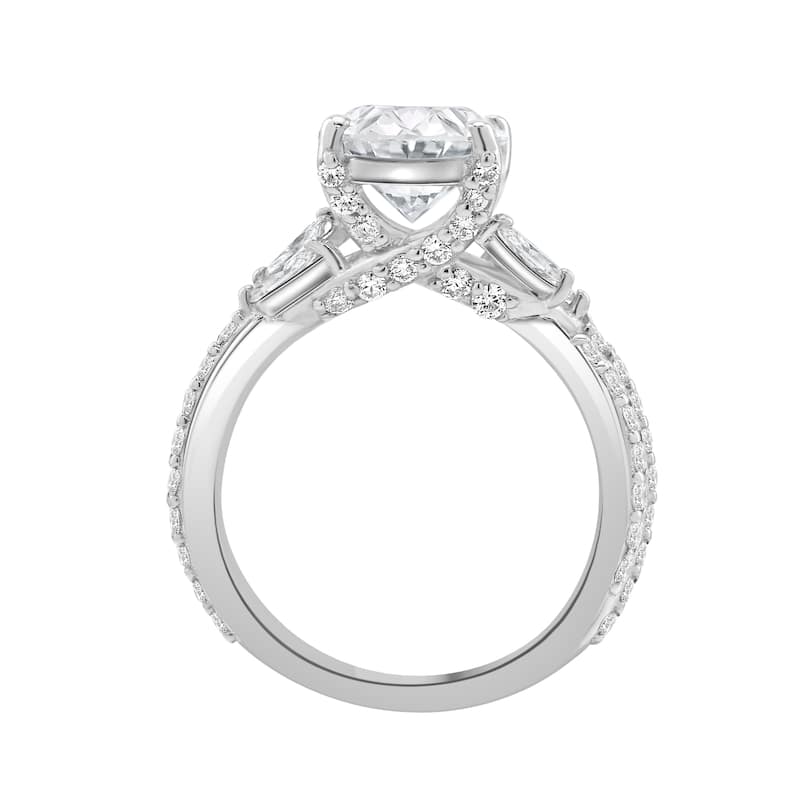 Auriya 14k Gold 6 1/2ctw Oval Lab grown Nature's Inspired Diamond Engagement Ring (E-F VS)