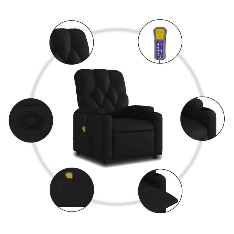 vidaXL Massage Recliner Chair Reclining Armchair for Elderly Faux Leather
