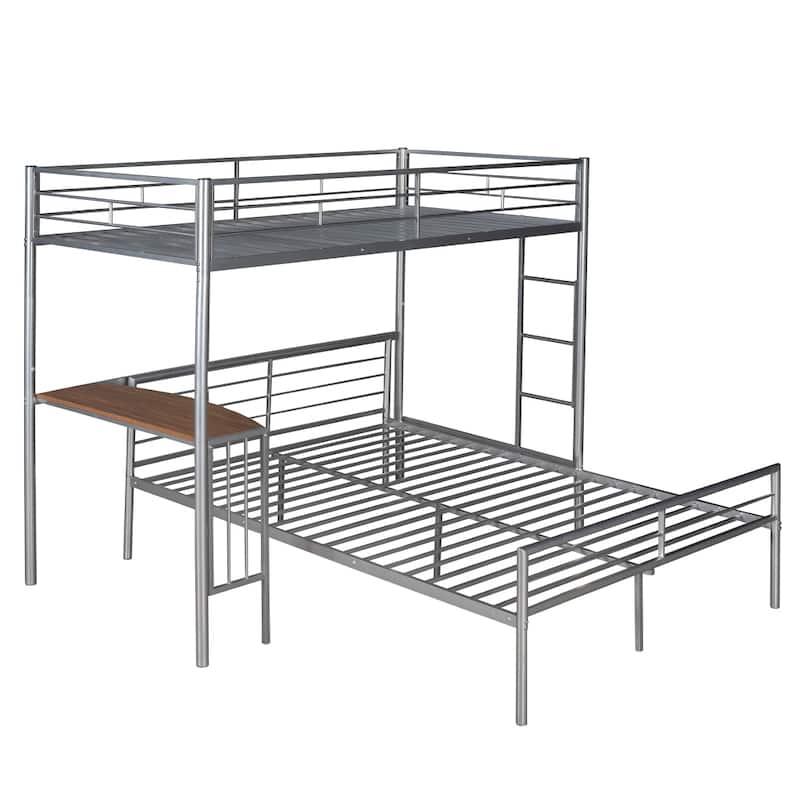 Twin Over Full Bunk Bed with Desk