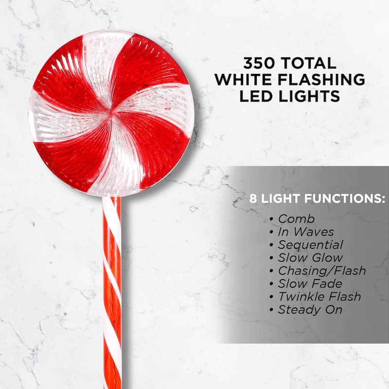 Alpine Corporation Holiday Décor Garden Stake with LED Lights, Multi-Pack
