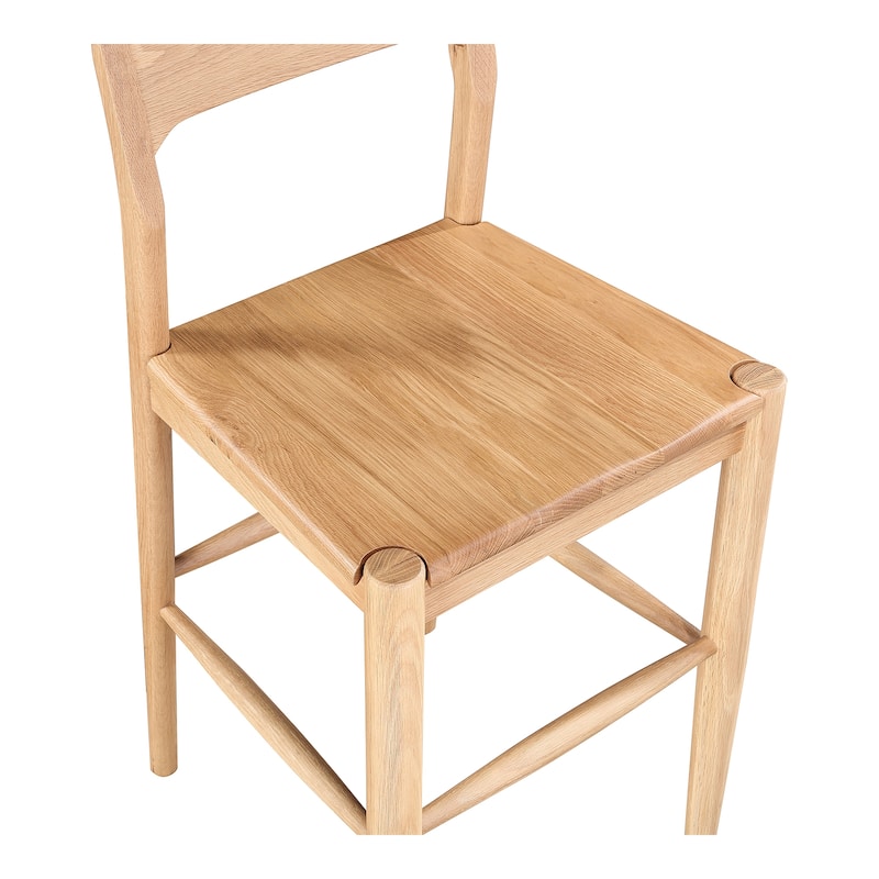 Aurelle Home Owletta Modern Solid Wood Counter Stool - 19.5"W x 38"H x 20"D
