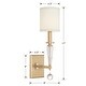 preview thumbnail 5 of 4, Paxton 1 Aged Brass Sconce - 4.5'' W x 17'' H x 8'' D