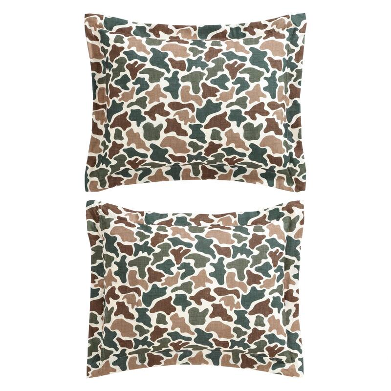 Eddie Bauer Mod Camo Reversible Brown Comforter Bonus Set