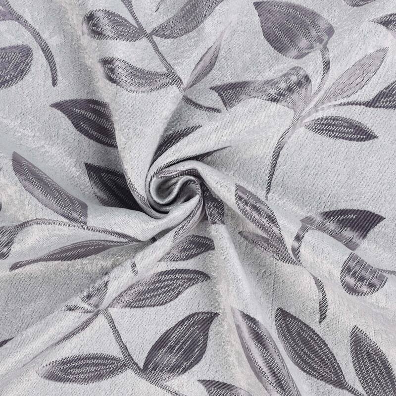 Superior Leaves Machine Washable Room Darkening Grommet With Ties Blackout Curtains, Set of 2