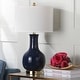 preview thumbnail 5 of 5, SAFAVIEH Lighting 28-inch Louvre Royal Blue Table Lamp - 15"x15"x27.5"