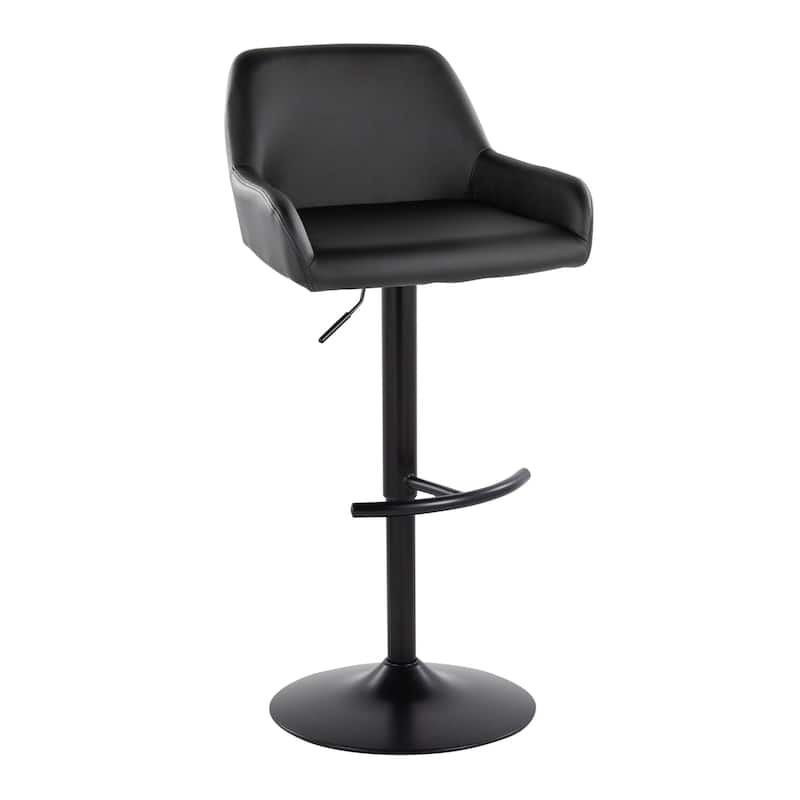 Silver Orchid Galotti Adjustable Bar Stool with Rounded T Footrest (Set of 2)
