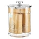 preview thumbnail 38 of 37, mDesign Round Storage Apothecary Canister for Bathroom, 2 Pack