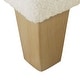 preview thumbnail 10 of 15, HomePop Sherpa Upholstered Storage Bench - Cream