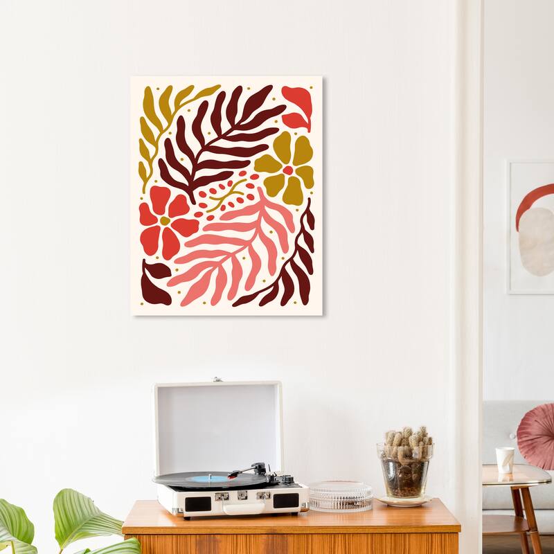 Wynwood Studio Canvas Floral and Botanical Plain Vine Gold Modern & Contemporary Wall Art Canvas Print - 20 x 24