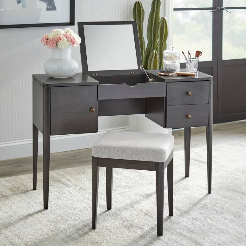 Lifestorey Parc Vanity Desk and Stool Set