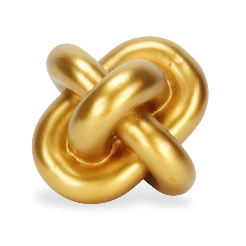 Minyoro Black Resin Chain Knot Sculpture