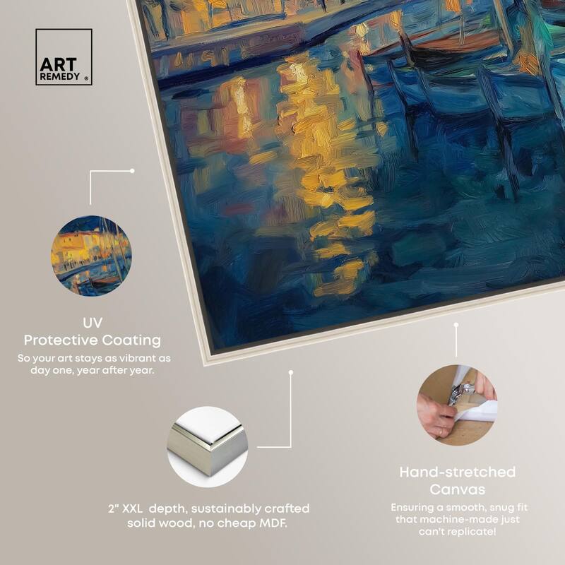Harbor Lights Canvas by Art Remedy