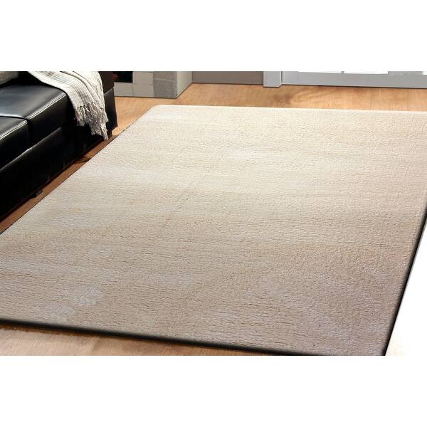 slide 2 of 6, Dynamic Rugs Velvet Microfiber Plush Shag Rug 7.10X10.4 - Ivory