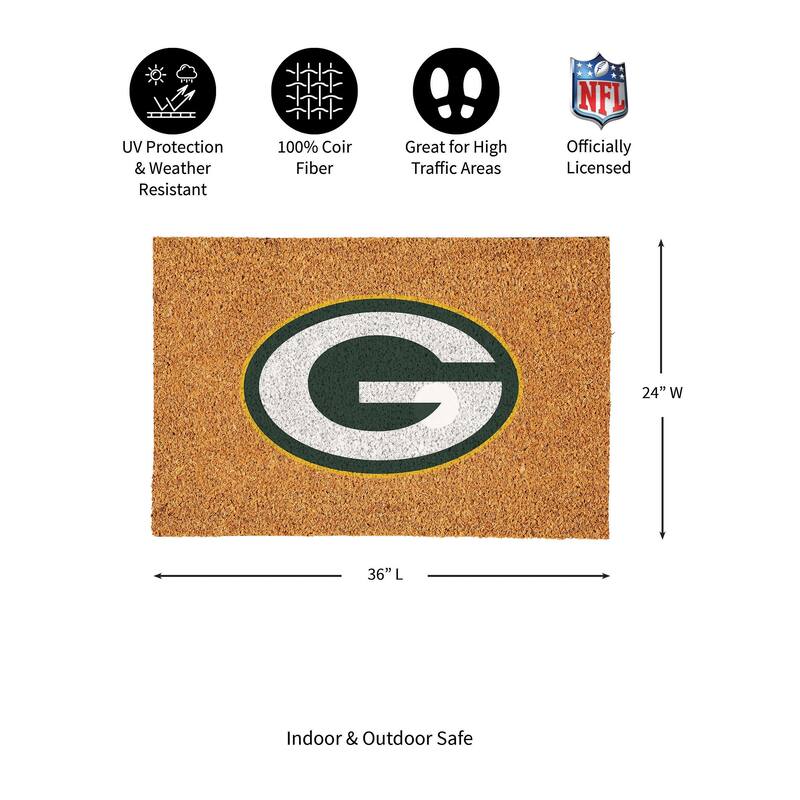 Green Bay Packers Full Color Indoor/Outdoor Coir Mat
