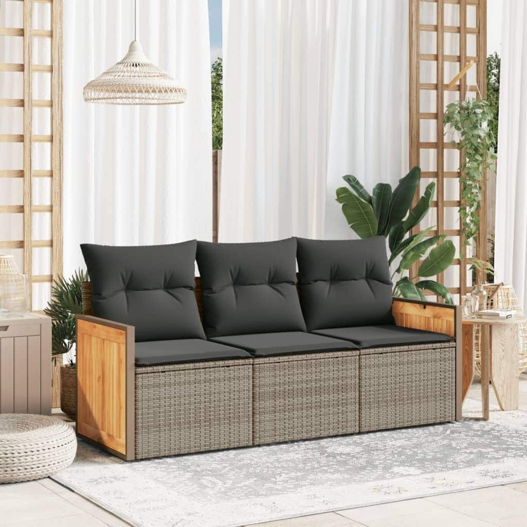 vidaXL Garden Sofa Set Grey