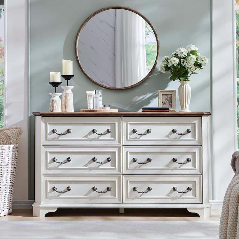 Farmhouse Drawers Dresser, Wood Chest of Drawers, Dressers Organizer