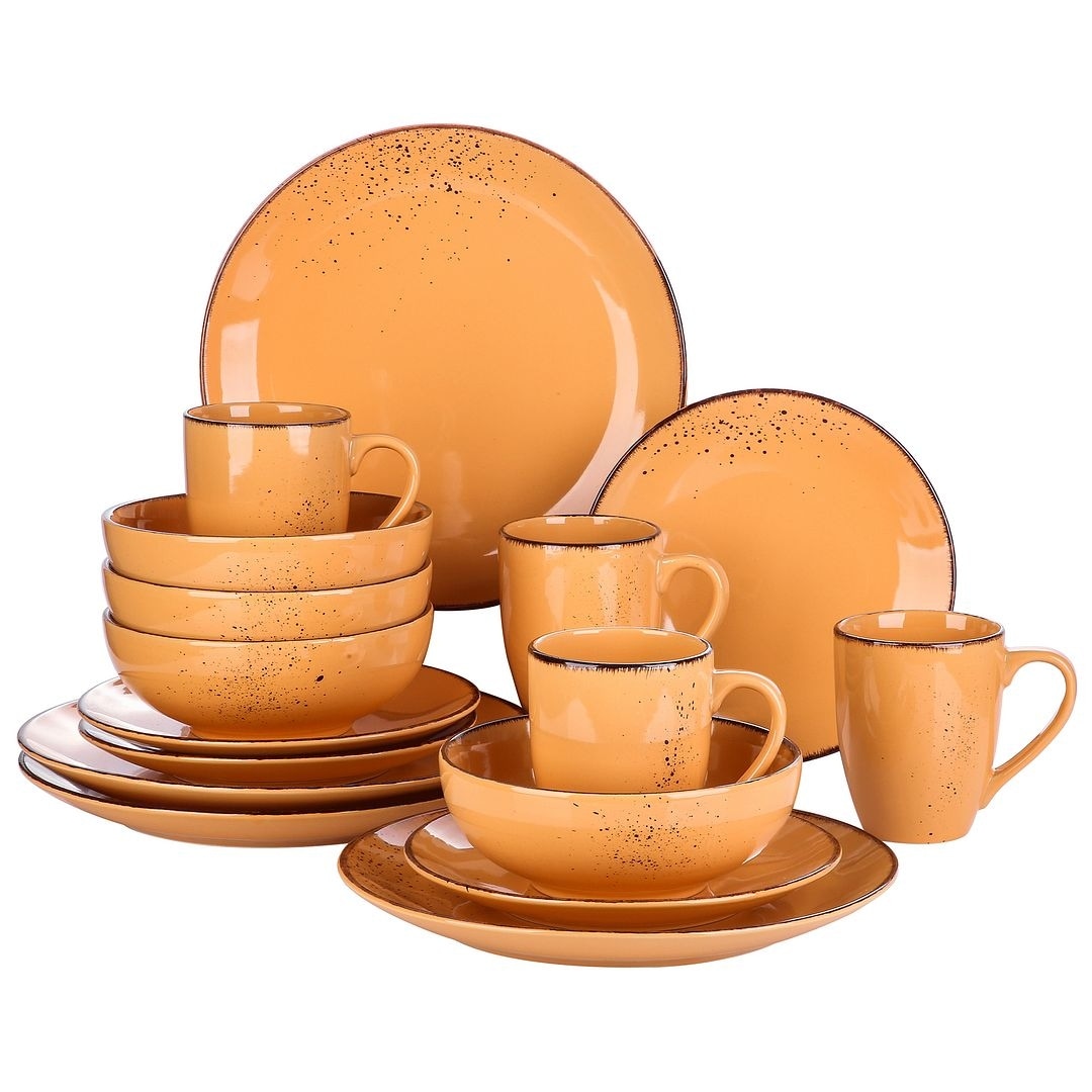 vancasso Navia 16-Piece Nature Beige Stoneware Dinnerware Set