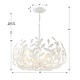 preview thumbnail 6 of 4, Broche 6 Light Matte White Chandelier - 27"W x 19"H x 27"D