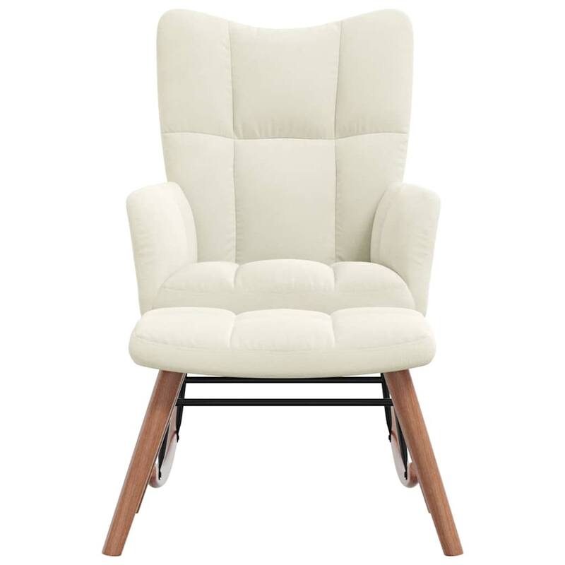 vidaXL Rocking Chair Accent Side Chair Padded Seat for Living Room Velvet
