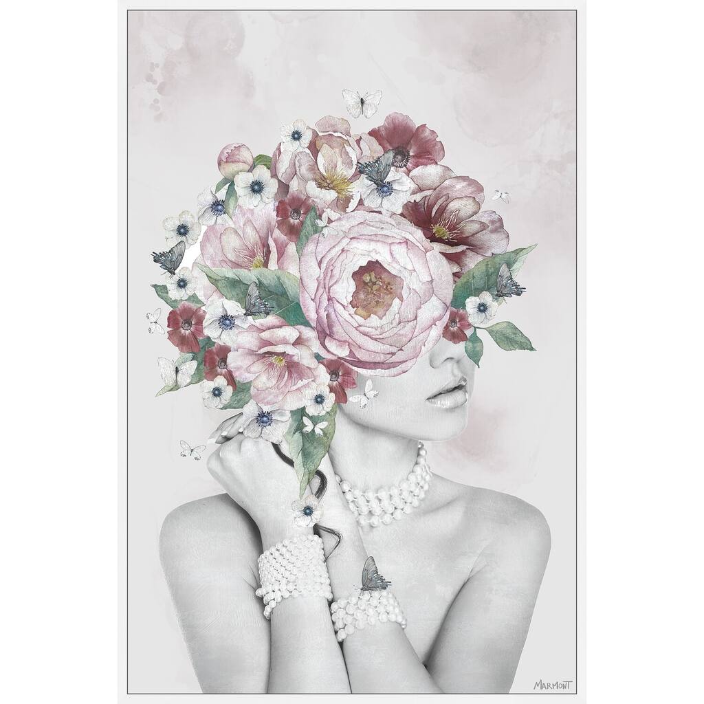 Lovely Taylor Floater Framed Wall Art on Canvas, Elegant Home Touch - Sophisticated Artwork for Refined Décor