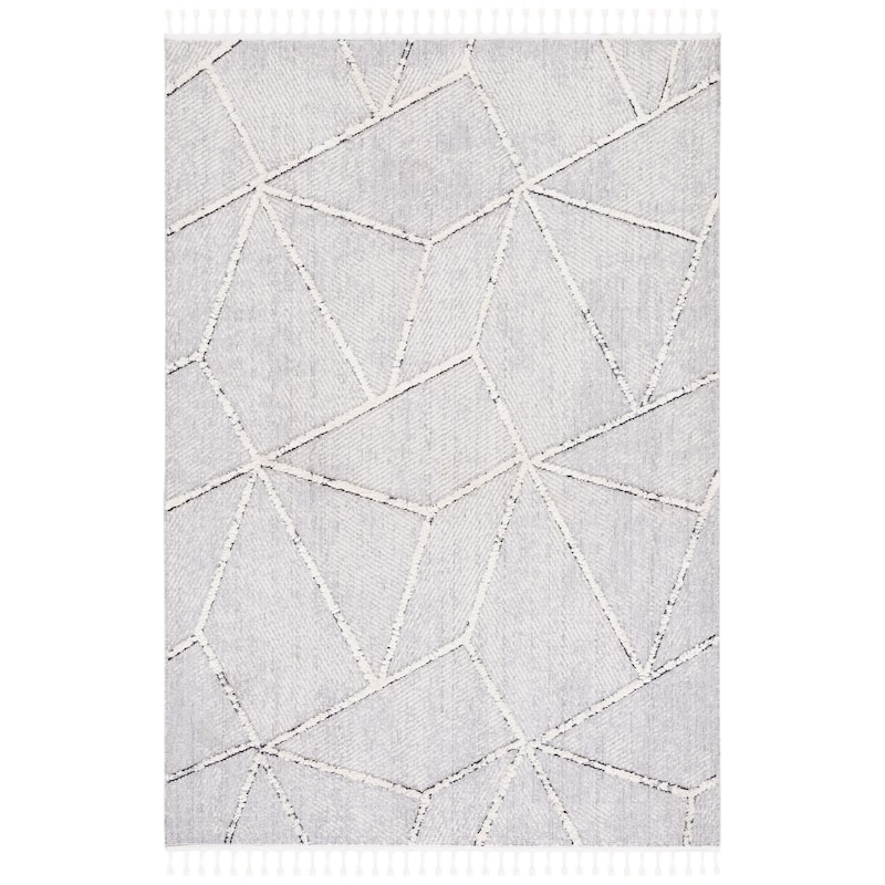 SAFAVIEH Handmade Marrakech Shemsije Traditional Rug - 8' x 10' - Grey/Ivory