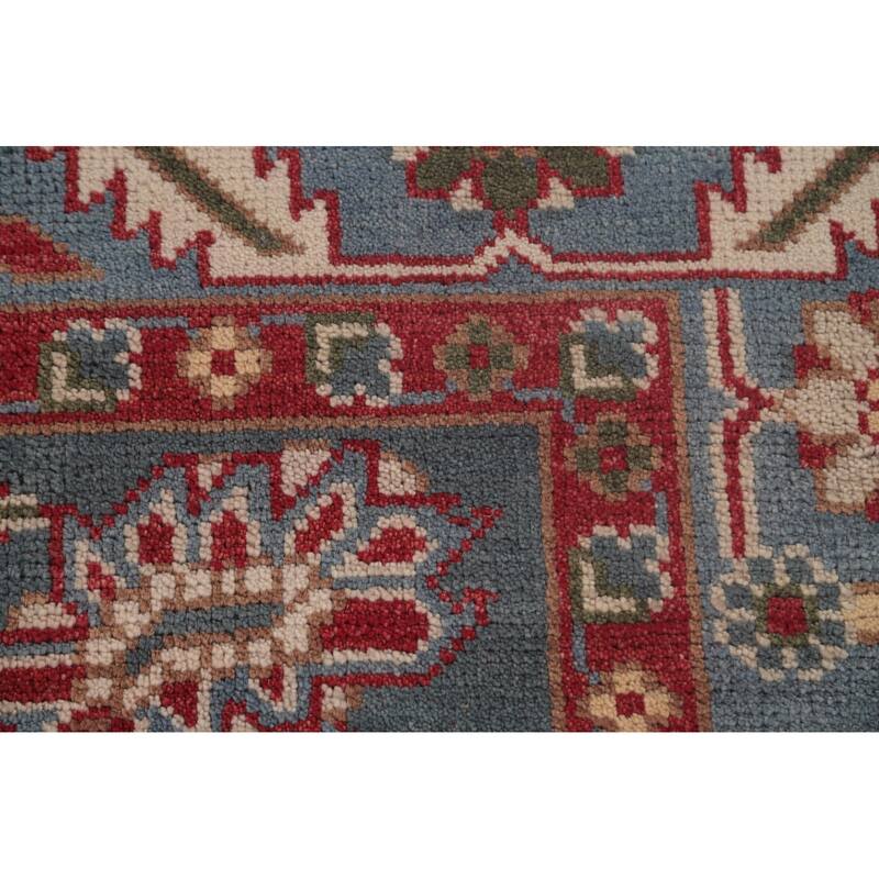 Oushak Area Rug Hand-Knotted Floral Wool Carpet - 8'0"x 9'10"