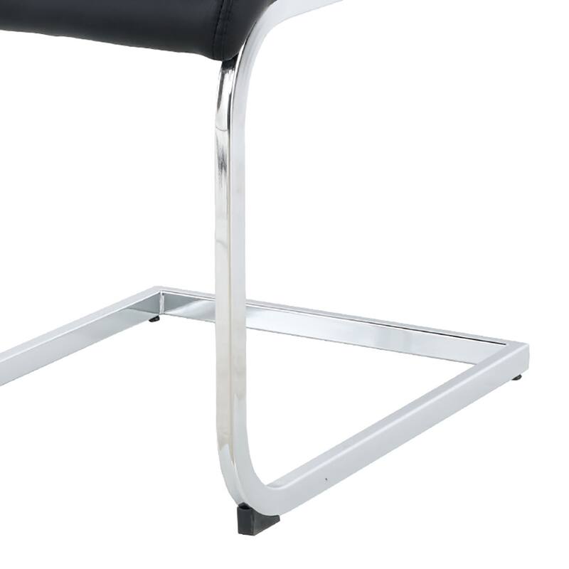 Classic Set of 6 PU Upholstered Dining Chairs - N/A