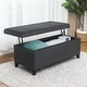 preview thumbnail 6 of 33, Adeco Velvet Storage Ottoman Bench Rectangular Footstool Lift Top
