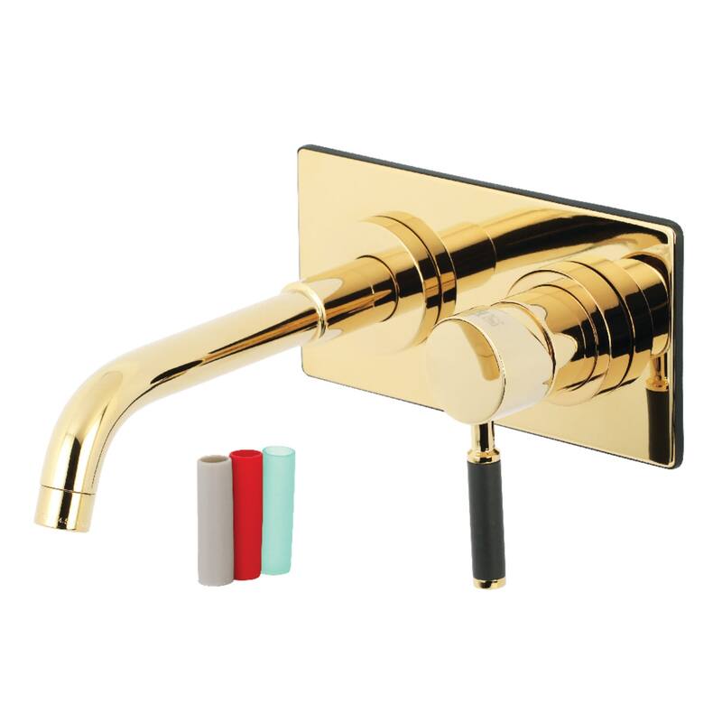 Kingston Brass Kaiser 1.2 GPM Wall Mounted Mini-Widespread Bathroom - Polished Brass