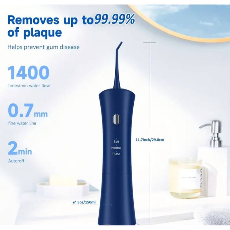 Ava Portable Water Dental Flosser with Electric Toothbrush Set - Blue