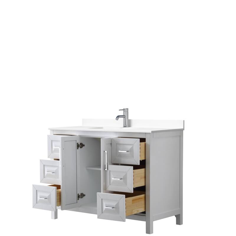 Daria 48 Inch Single Vanity, Cultured Marble Top