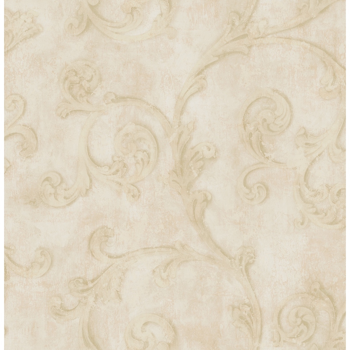 Seabrook Designs Angelina Scroll Trail Unpasted Wallpaper