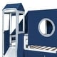preview thumbnail 34 of 34, Twin Size Loft Bed with Storage Stairs, Tent & Tower, Solid Wood Castle-Inspired Kids Loft Bed Frame with Slide, Fence & Window
