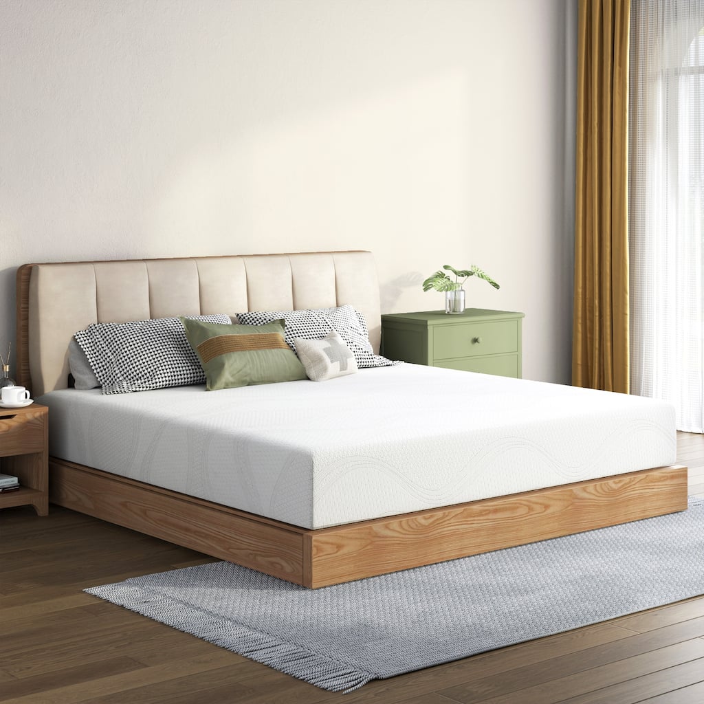 Sofucor 10 Inch Cooling Memory Foam Mattress with Charcoal,Breathable Knit Cover,TWIN/FULL/QUEEN/KING Size