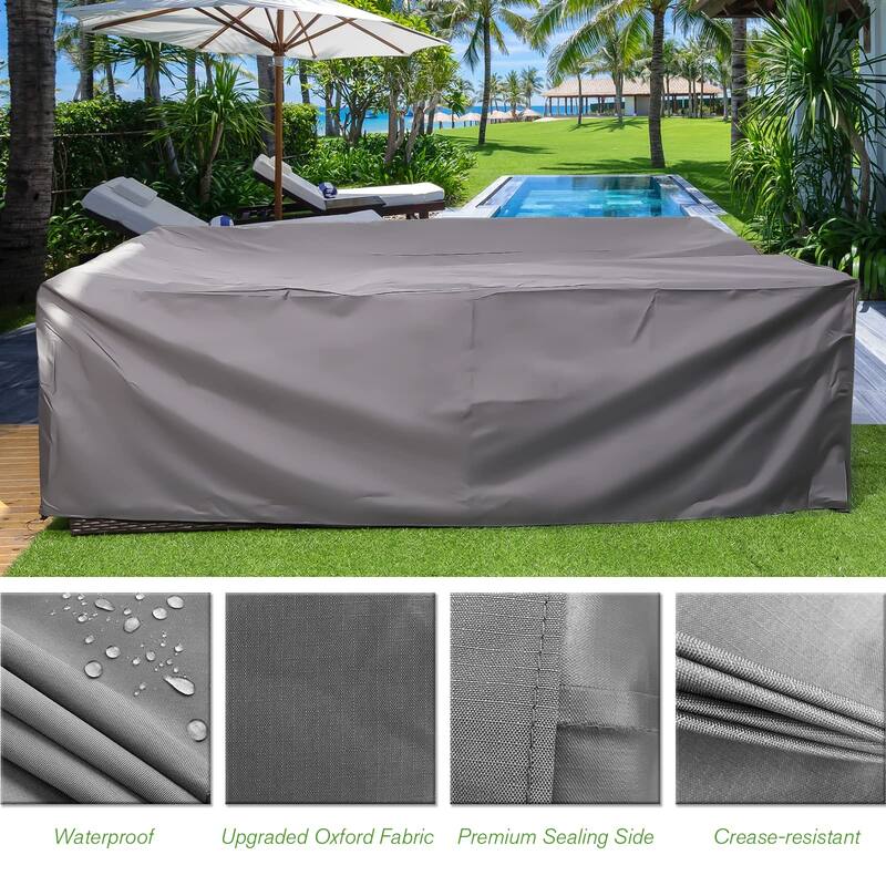 AECOJOY Patio Furniture Set Cover Waterproof Outdoor Sectional Sofa Cover