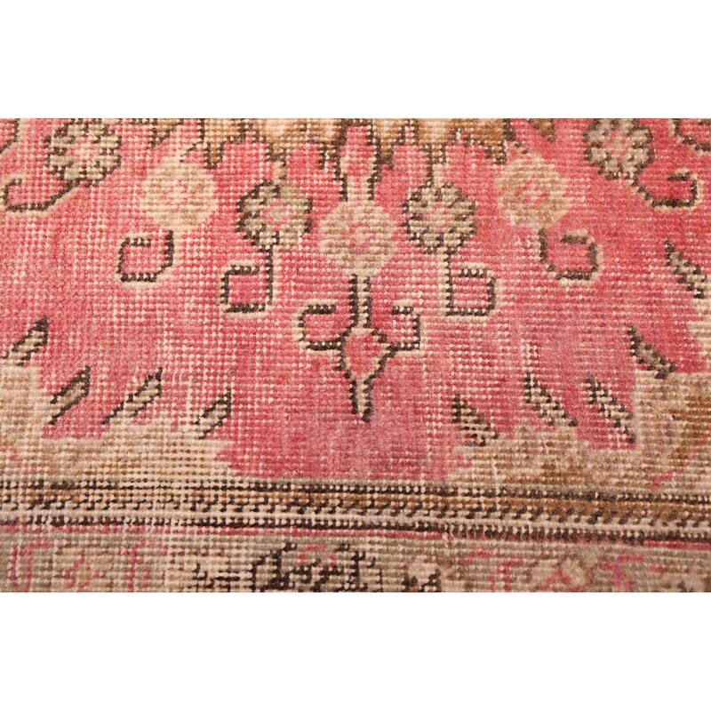 ECARPETGALLERY Hand-knotted Antalya Vintage Light Red Wool Rug - 6'4 x 9'0