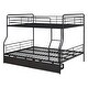 preview thumbnail 20 of 26, Full XL Over Queen Bunk Bed with Drawers - Stylish Space-Saver