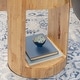 preview thumbnail 3 of 6, Linon Pensfold Beige Capiz and Wood Side Table