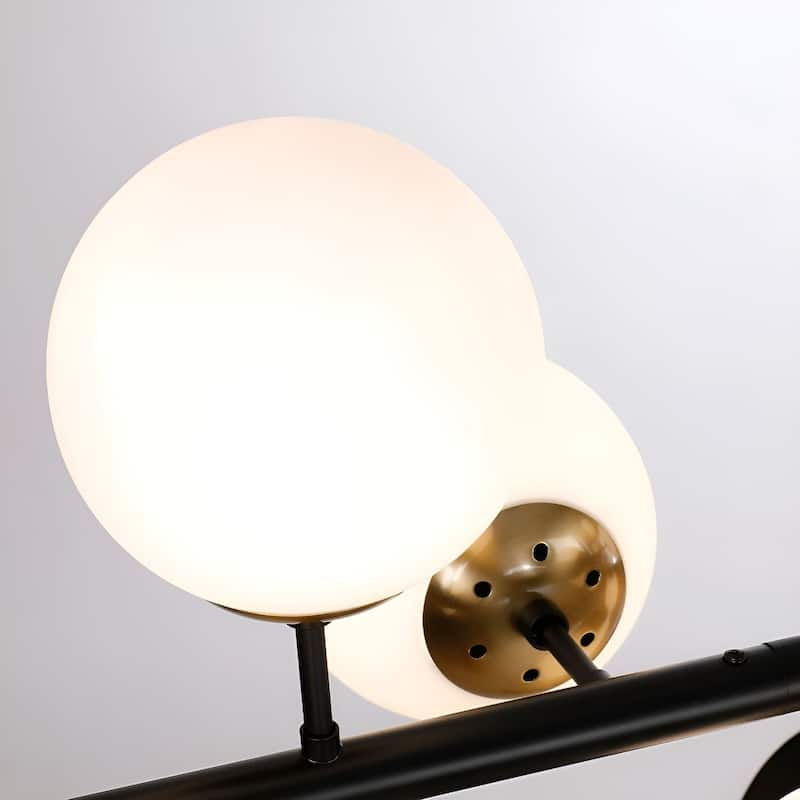 White Sphere Pendant Lighting for Kitchen Island, Futuristic Orb Globes (Black or Gold) - N/A