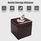 preview thumbnail 5 of 12, PU Leather Upholstery 16-inch Cube Storage Box Ottoman with Hinge Top