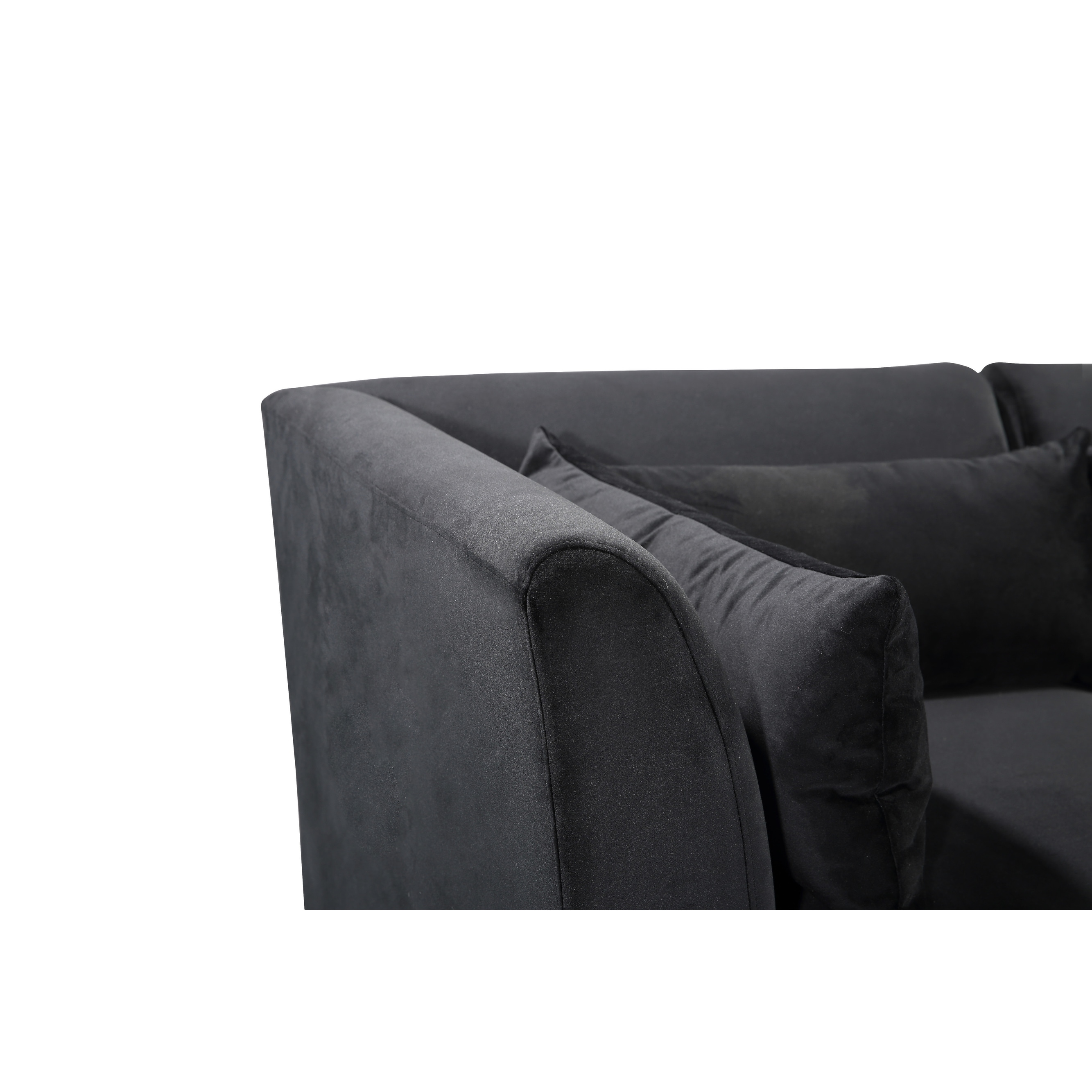 Shop Chic Home Guison Modular Chaise Sectional Sofa With 6 Throw